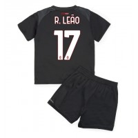 Fotbalové Dres AC Milan Rafael Leao #17 Dětské Domácí 2022-23 Krátký Rukáv (+ trenýrky)